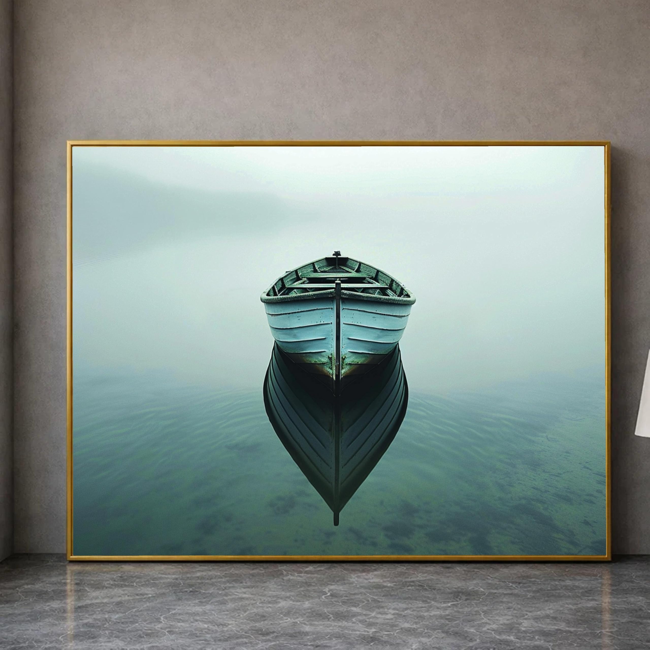 Lienzo de reflejo en un lago sereno para conectar con la paz interior a través del arte 8