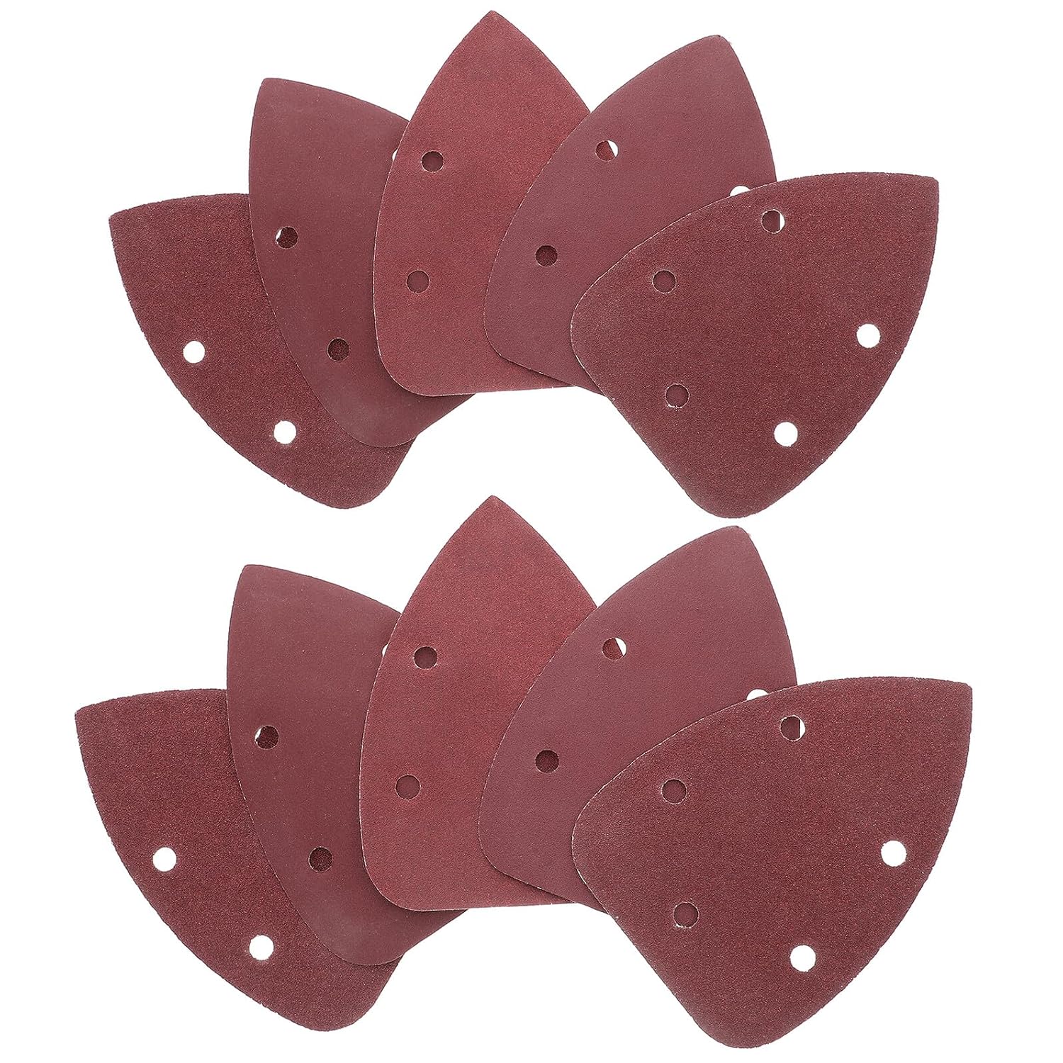 Zerodeko 50pcs Triangular Mouse Sander Pads Assorted Grits 60/80/120/180/240 Hook and Loop Sandpaper Sheets Replacement for Detail Sander Furniture Refinishing