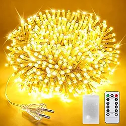 2 Luz de Fada VentoEco 50m 800 LEDs, Luz de Fada Conectável com Controle Remoto, Luzes Decorativas para Led Natal, Fio de Fada com 8 Modos de Iluminação, Luzes de Natal Interna e Externa (220V)