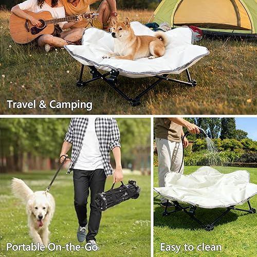 Miniatura 5 de Elevated Dog Bed, Pet Cot, Foldable Dog Bed, Raised Cat Bed for Camping, Backyard, Indoor and Outdoor Use (S)