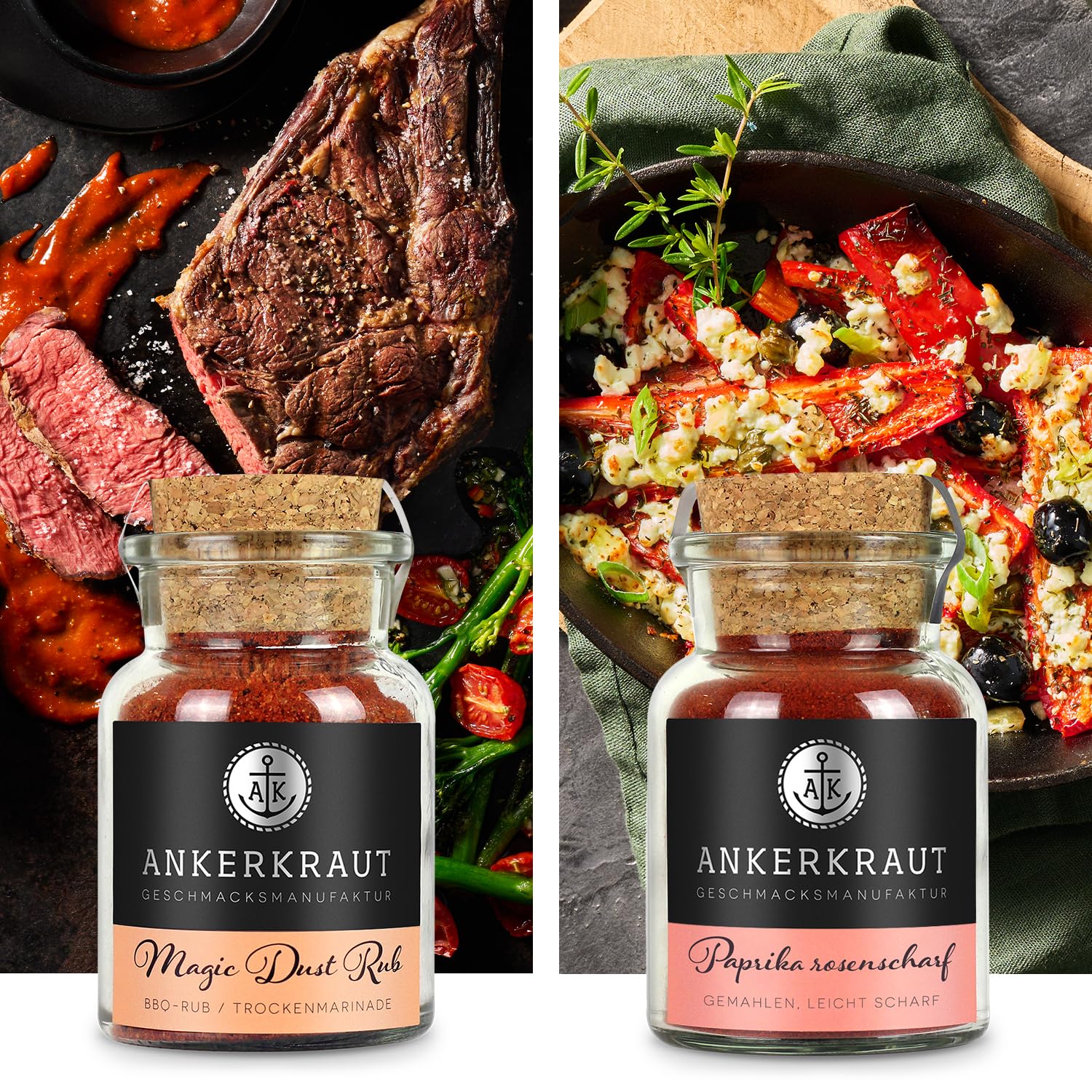 Ankerkraut Gewürz Set mit 12 Gewürzen: Best of Ankerkraut 4, leckere Zutaten für vielfältigen Geschmack in der Küche und am Grill, Fleisch und Gemüse im Handumdrehen zubereiten…