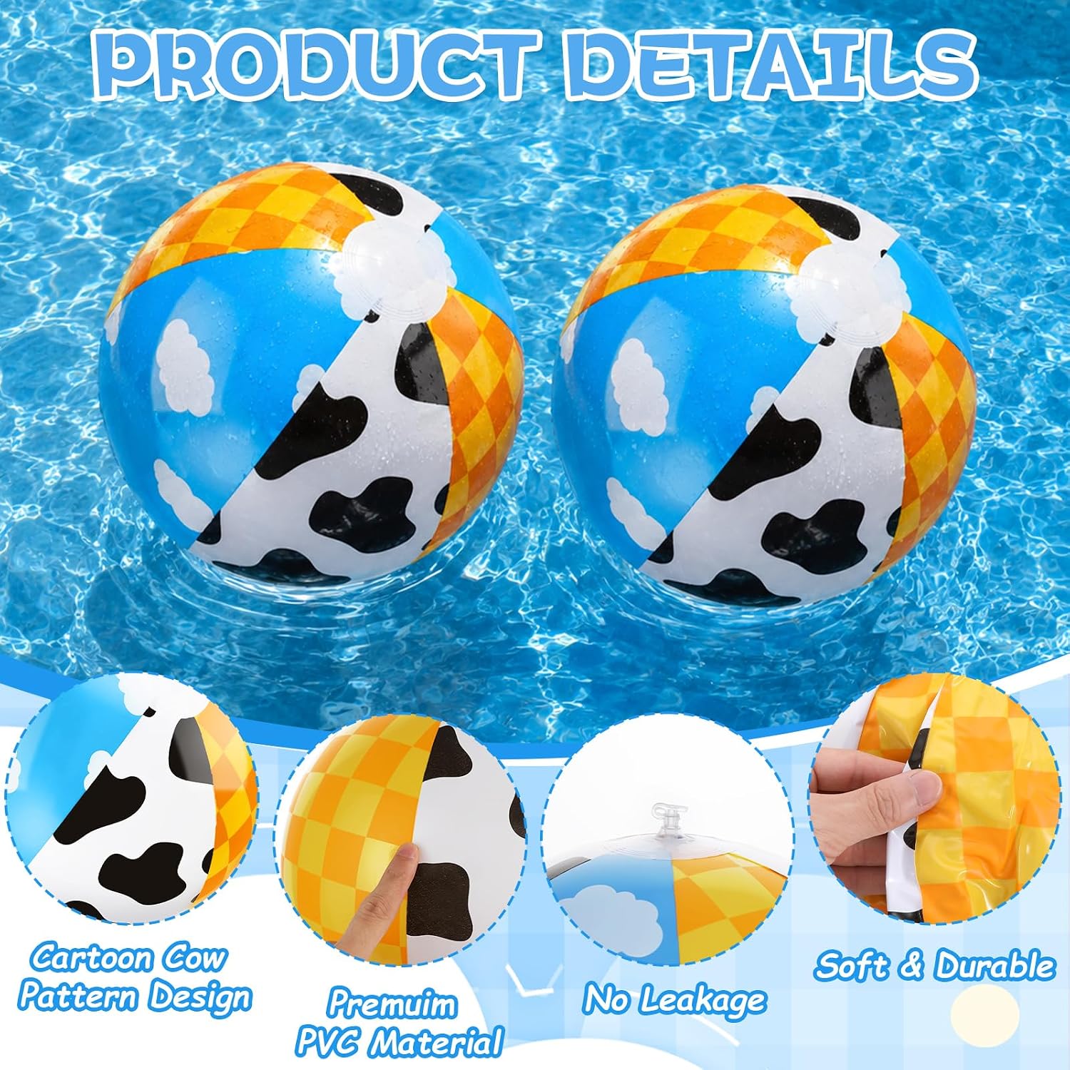 12Pack Beach Balls Bulk 16 Inch Beach Balls Large Swimming Pool Ball for Summer Outdoor Pool Water Birthday Party Favors