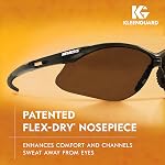 Kleenguard V30 Nemesis Safety Glasses (25688), Smoke Mirror with Black Frame, 12 Pairs / Case