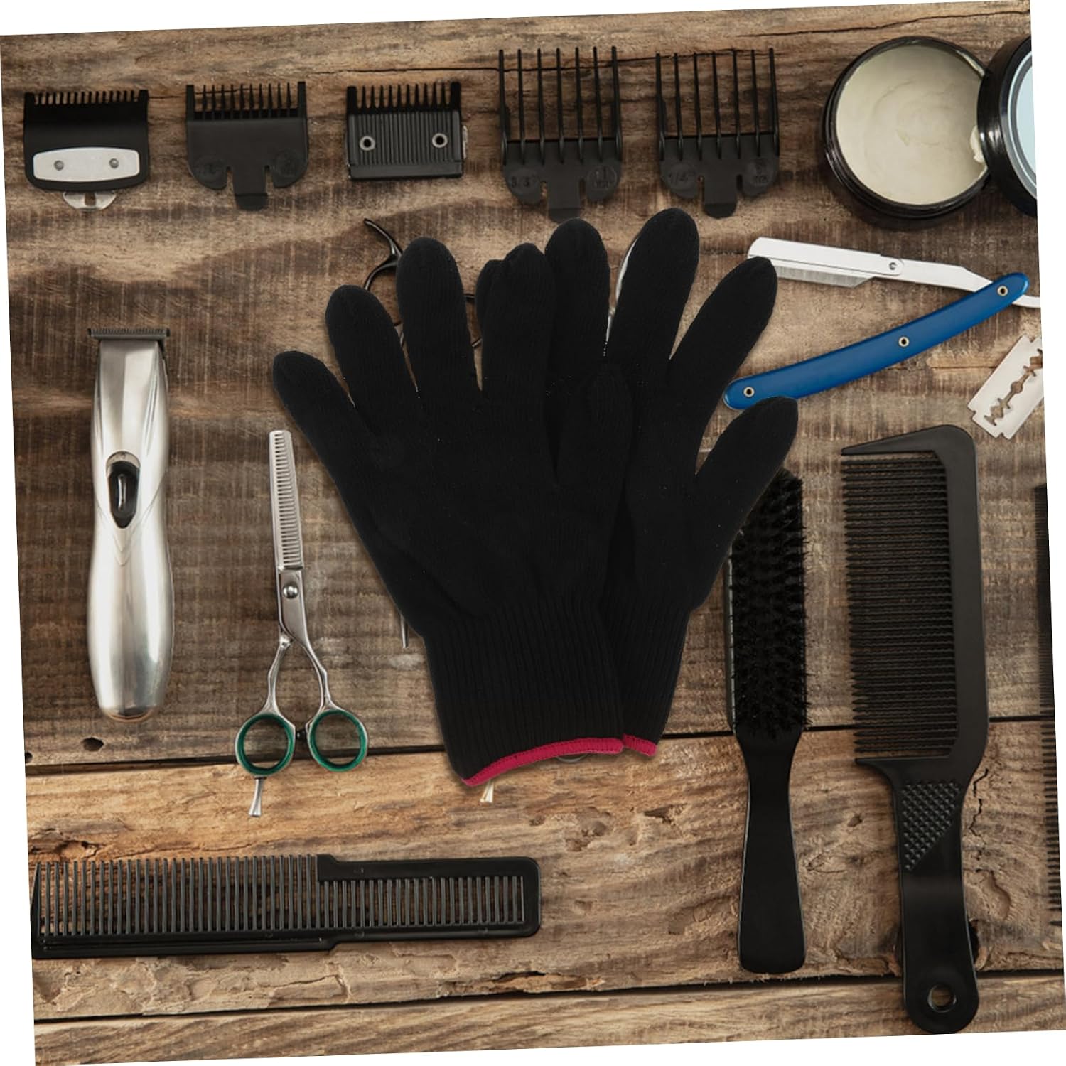 Curling Wand Gloves Heat Blocking Glove for Hair Styling Heatproof Mitts for Curling Iron Styling Mitts High Heat Resistance