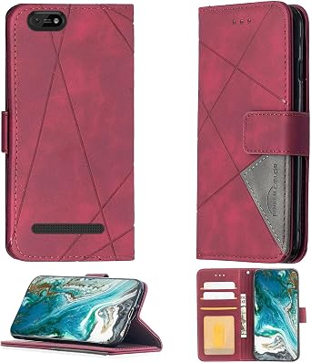 jioeuinly Pine64 Pinephone Pro Case Compatible for Pine64 Pinephone Pro Phone Case Cover Flip Stand Cover PU Leather Wallet Case Red