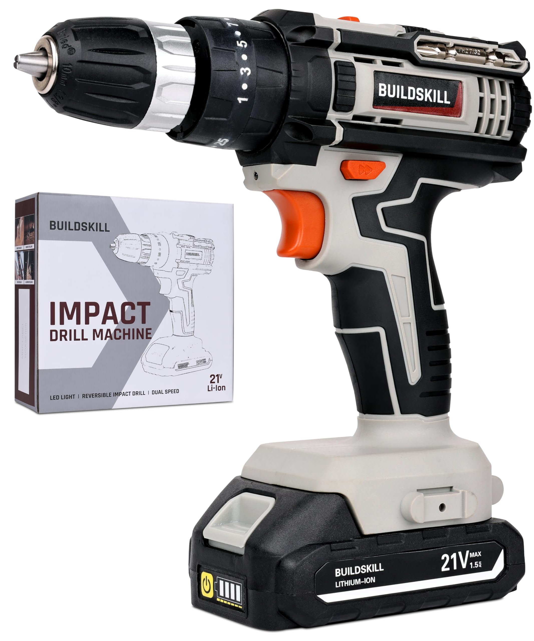 See full amazon price history chart for (Refurbished) Buildskill 21V Cordless Impact Drill Machine with 1.5Ah Battery, Charger- Compact Battery Drill Machine for Wood, Metal, Plastic - LED Light, Variable Speed, Keyless Chuck (Refurbished) Buildskill 21V Cordless Impact Drill Machine with 1.5Ah Battery, Charger- Compact Battery Drill Machine for Wood, Metal, Plastic - LED Light, Variable Speed, Keyless Chuck (B0DBG1ZHQ3) Amazon Price History, Amazon Price Tracker