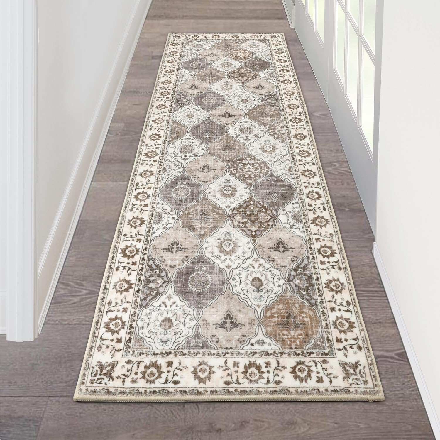 Amazon.com: Siiloom Beige Washable Rug Set of 2 – 2x6 and 3x5 ...