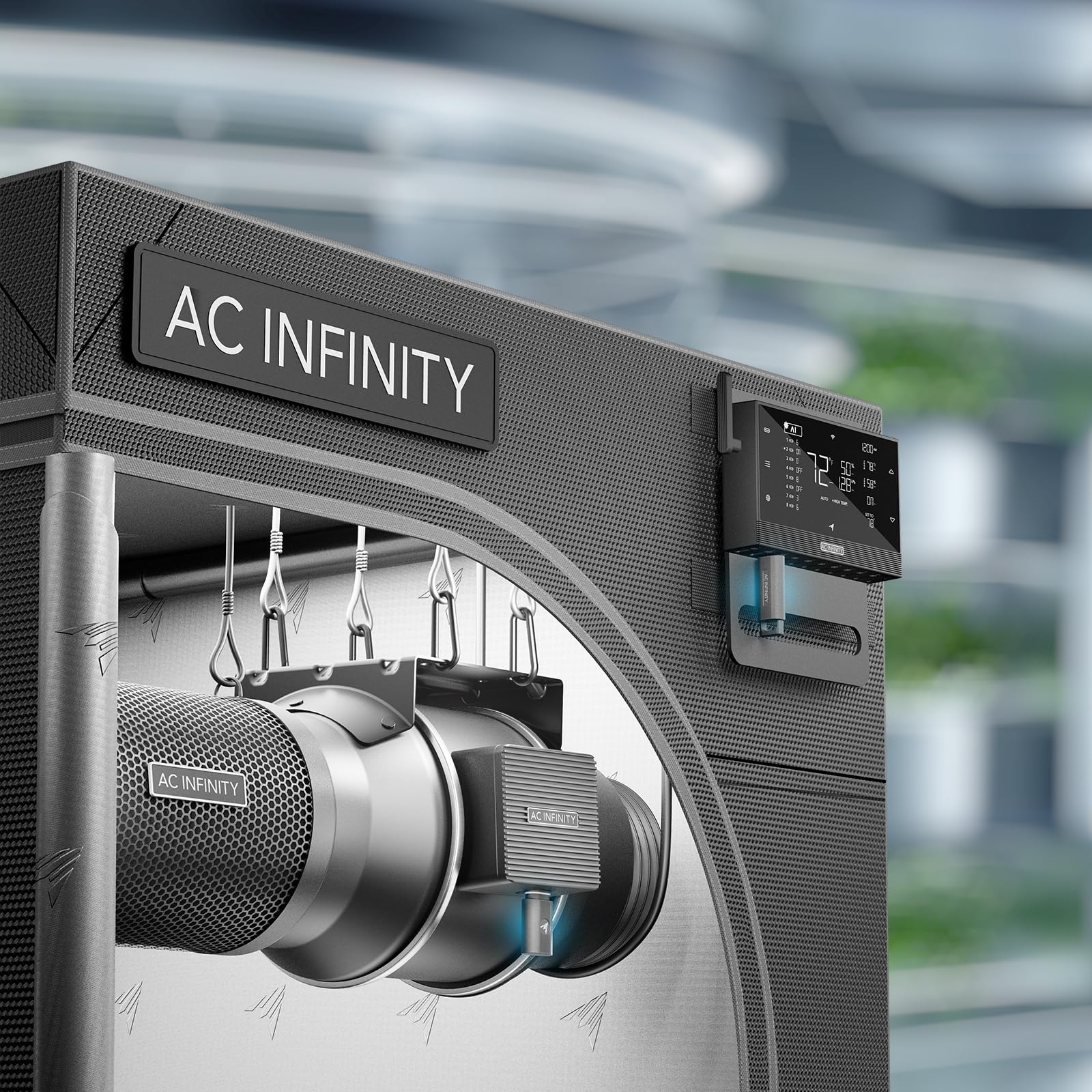 AC Infinity UIS Transmisor y receptor inalámbrico 1 a 1, paquete de dos unidades, reemplaza cables de conector con cable, rango máximo de 26 pies, conexión remota de 2.4 GHz a dispositivos