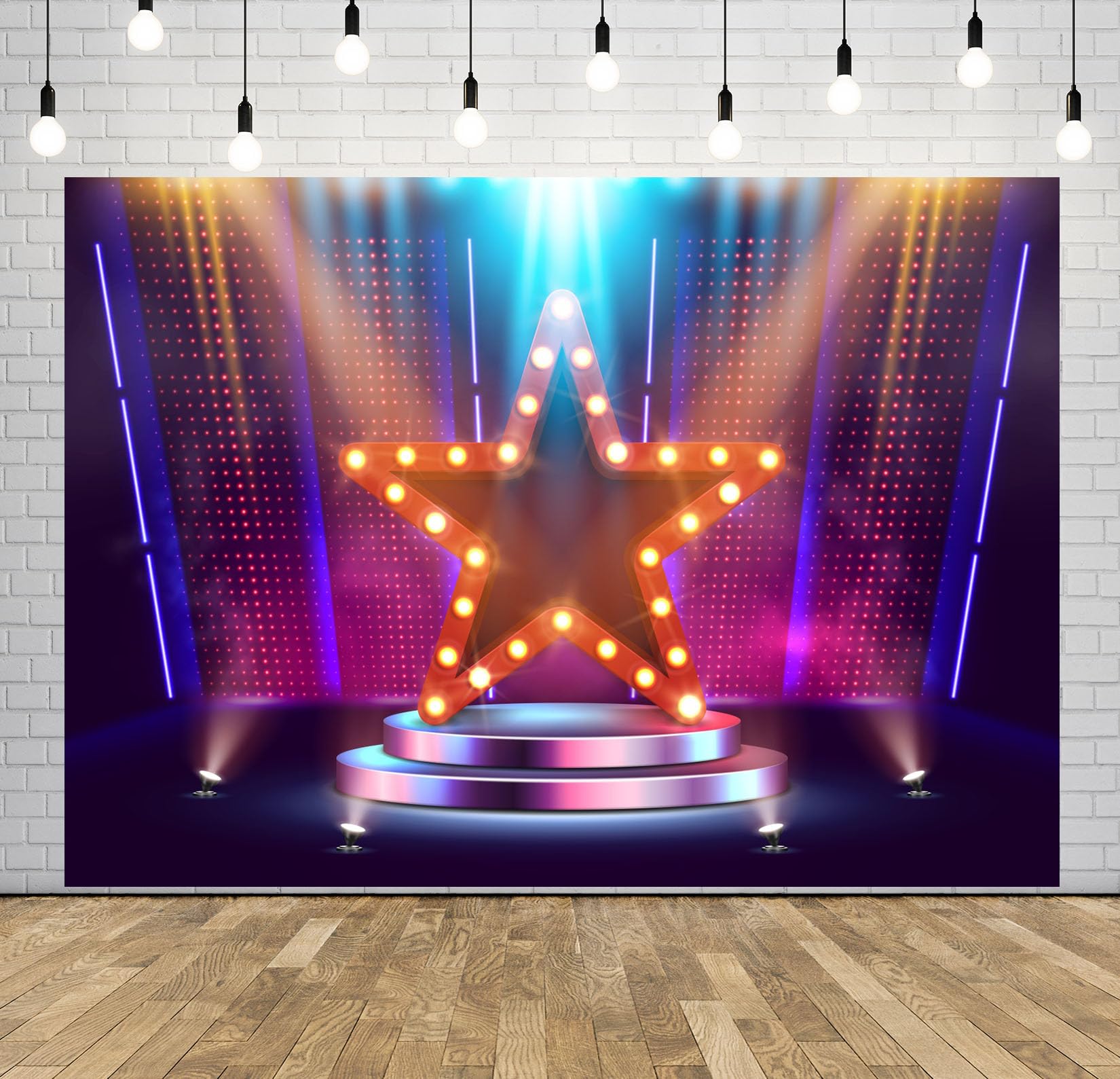 15x10FT (4.6x3m) Stella Luminosa Talent Show Sfondo Fotografico