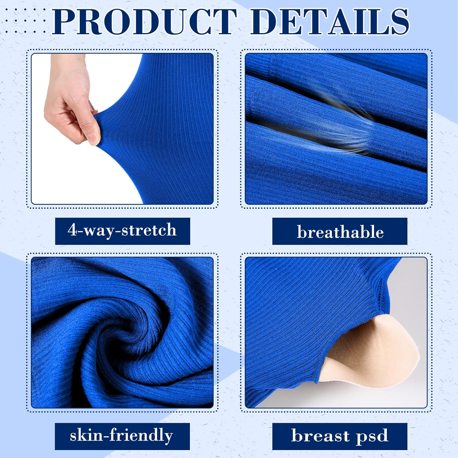 Floraltop 4 Pcs Women's Workout Sets Pilates Exercise Outfit Ribbed Scoop Neck Sports Bra Shorts Leggings Gym Clothes Set - Image 3