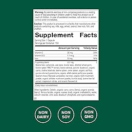 Standard Process Ferrofood - Blood Health Supplement - Enzyme Support with Vitamins B12, C, & Iron - Non-Dairy & Non-Soy - 150 Capsules (40 Servings)