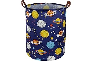 AWSOME Kids Laundry Space Basket with Lid for Bedroom