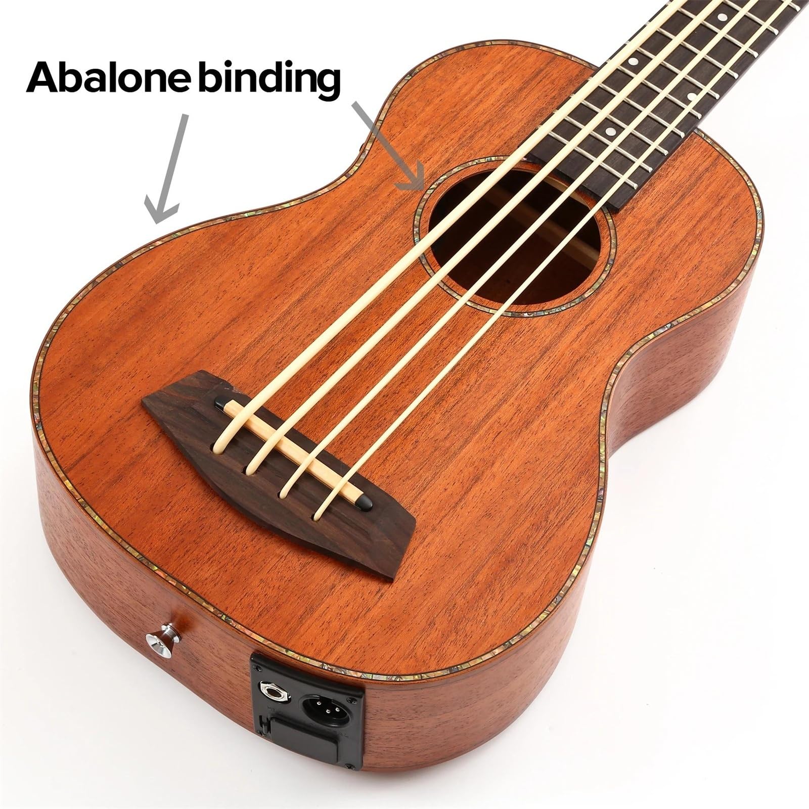 30 Zoll Elektrischer Ukulele-Bass, 4-saitige Ukulele-Gitarre, Saiteninstrument Mit Ukulele-Tasche Ukulele Einsteiger Kit