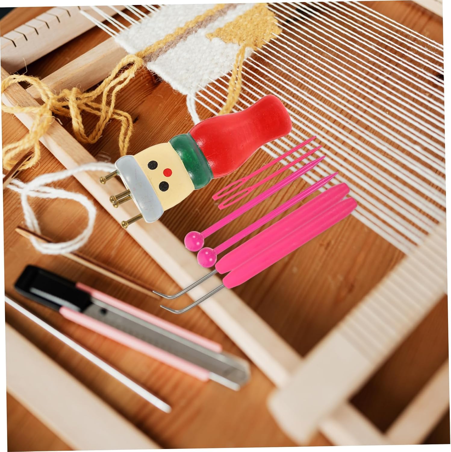 Wooden Yarn Wool Knitter for Beginners DIY Craft Knitting Tool