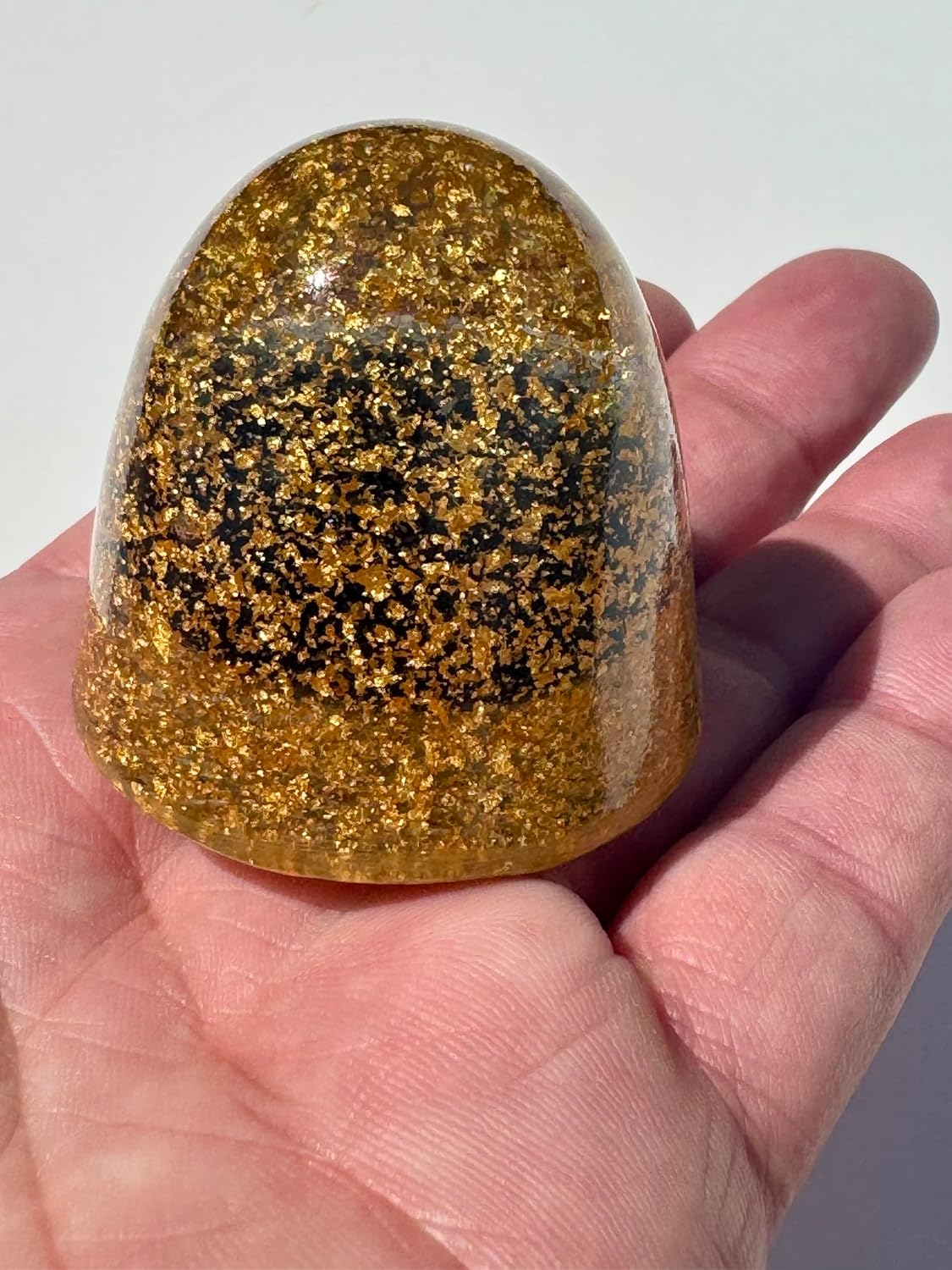 Rise Perspective Power Domes Metal Core 24K Crumbs Crystal Orgone Generator! Made Using Advance Harmonics Orgonite Beautiful Ingredients! pdmccrumbs(Power Domes Metal Core 24K Crumbs)
