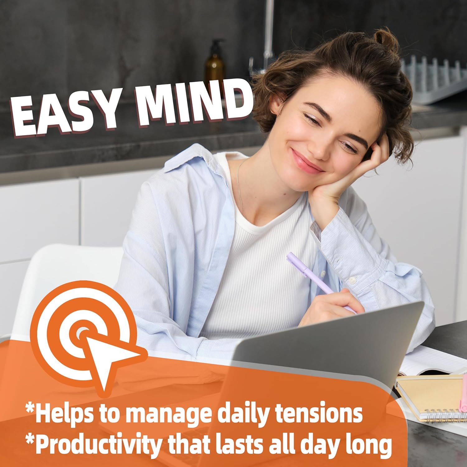 Vitamin B1 Gummies 100mg for Adults & Kids, Thiamine B1 Supplement with 600mg Calcium, Nervous System Supports & Boost Energy, Orange Flavor, Non GMO, Vegan, 60 Chewable Gummies - Image 4