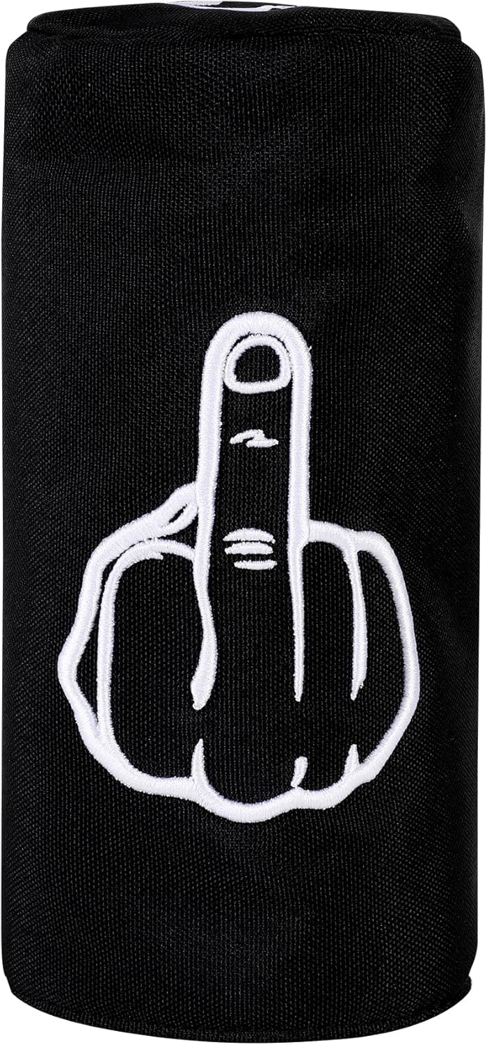 Funny Golf Head Covers - Barrel Style Middle Finger Driver Headcover & Putter Covers for Blade and Mallet with 3D Raised Embroidery - Unique Golf Gift & Accessories