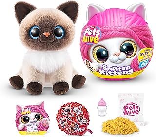 Pets Alive Smitten Kittens Surprise (Siamese Cat Mooloo) by ZURU Nurture Play Soft Toy Unboxing Adopt Interactive 10 Sounds