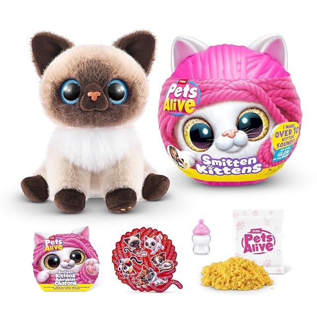 Pets Alive Smitten Kittens Surprise (Gato siamés Mooloo) por ZURU Nurture Play