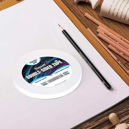 Miniatura 4 de Cinta adhesiva permanente ultrafina de doble cara  Cinta adhesiva de doble cara para arte, manualidades, fotografía, álbumes de recortes, lágrima a