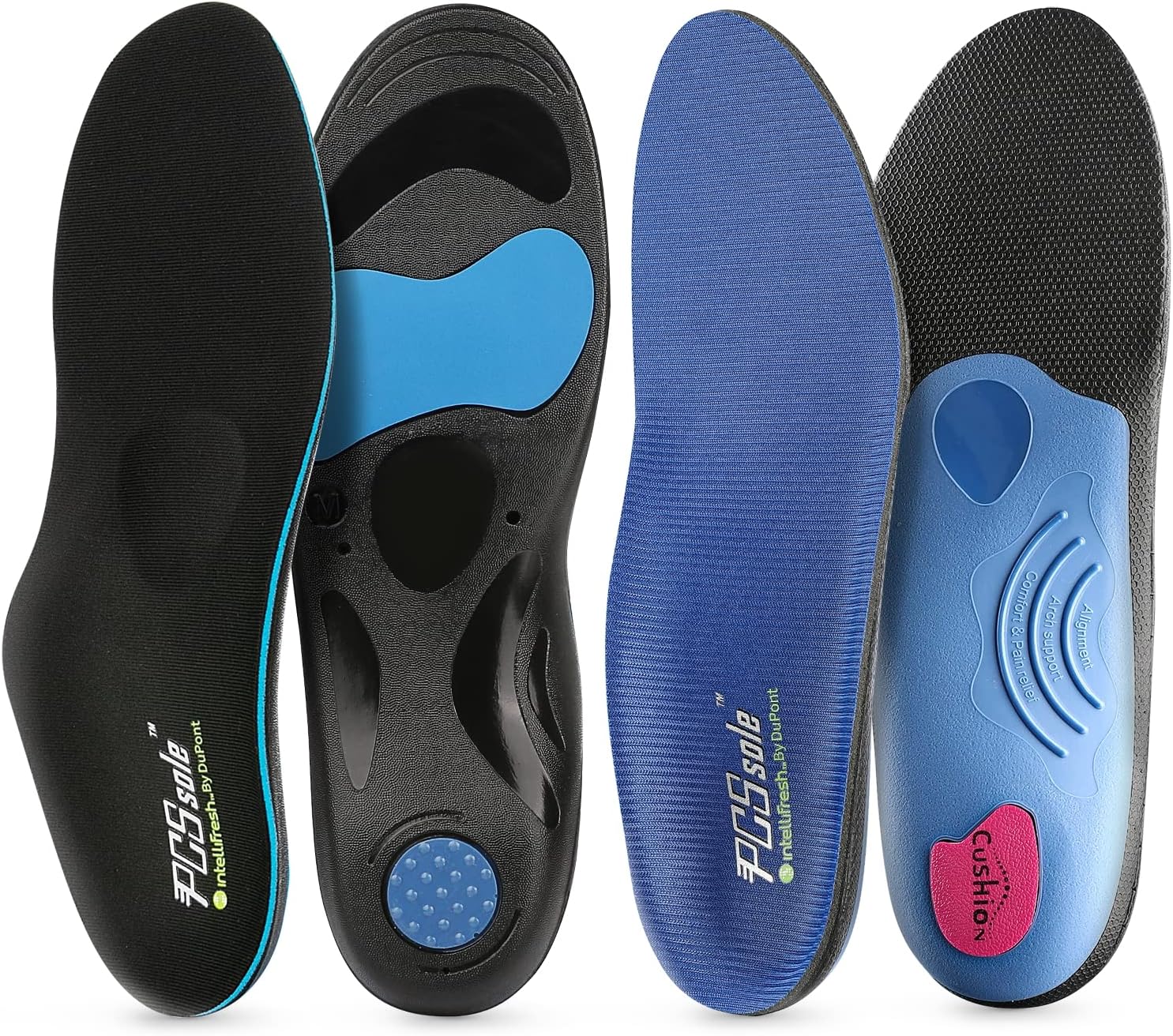 PCSsole 220+lbs Heavy Duty High Arch Support Insoles