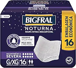 Roupa Íntima Bigfral Noturna G/XG 16 Unidades