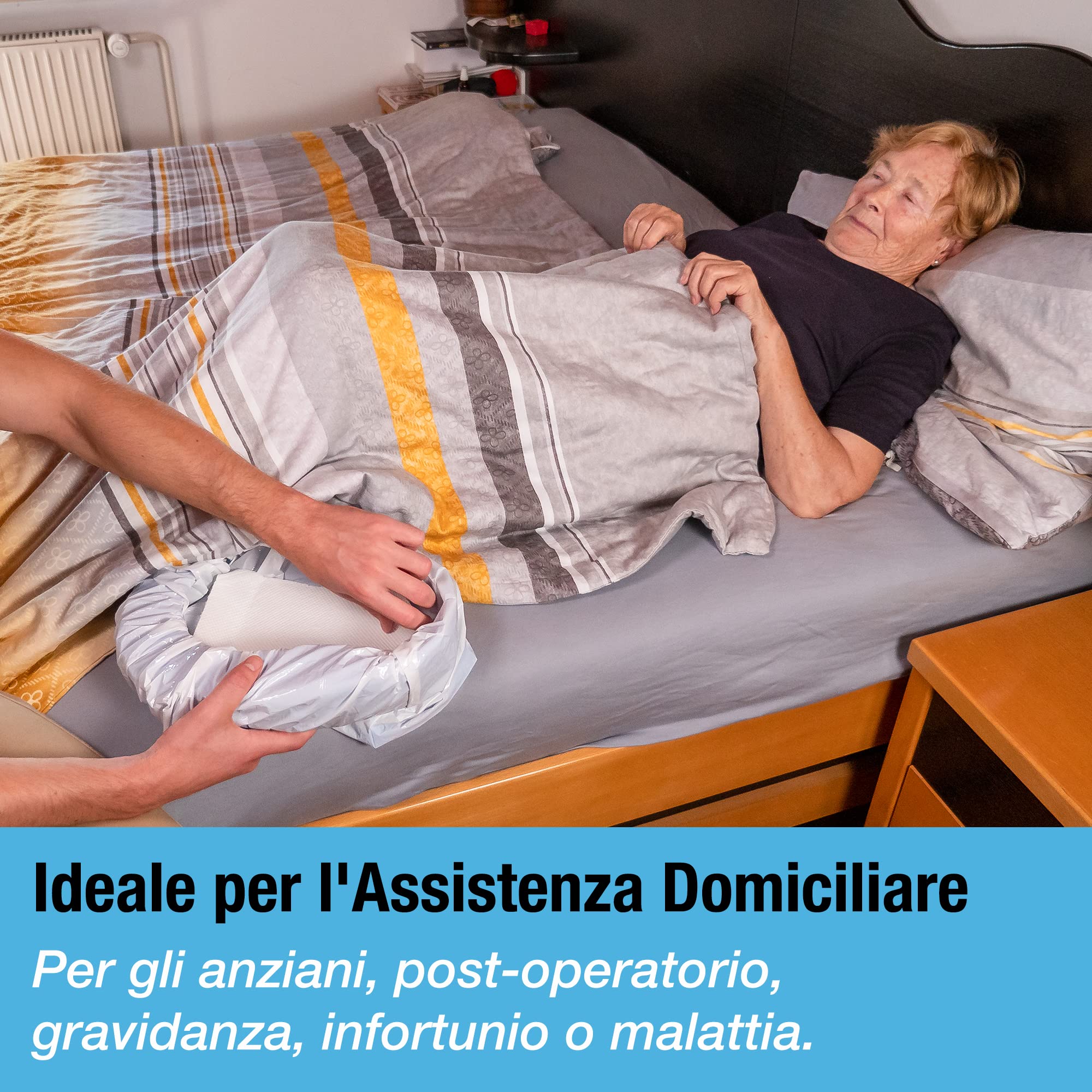 Tilcare Confezione da 50 Fodere per Padelle con Pad Super Assorbenti - Bagni Portatili e Toilette Standard - Fodere per Padelle Usa e Getta per Secchi da Ospedale e Casa - Assorbono fino a 1000 ml