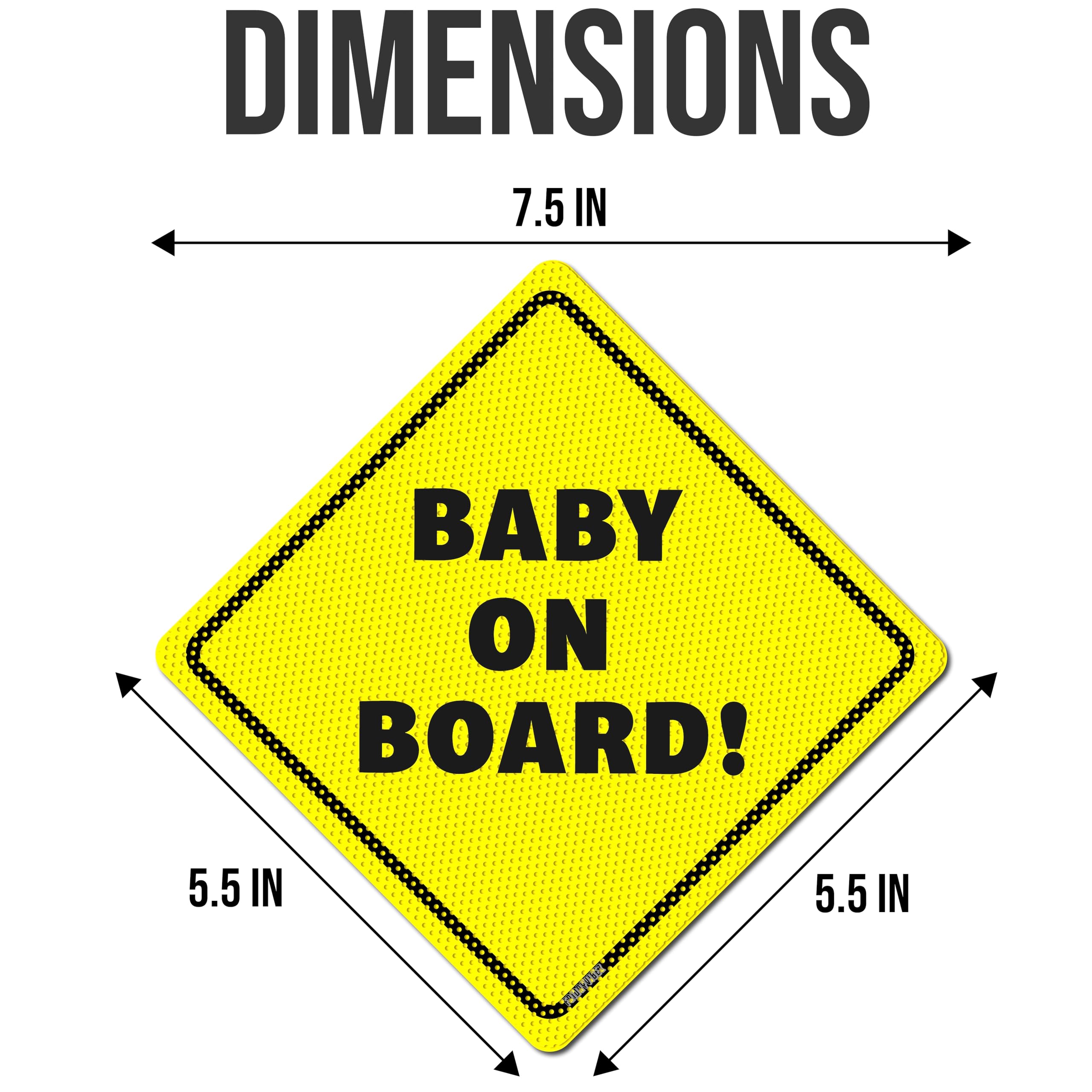 Letrero Adhesivo Para Bebé A Bordo, Esencial Para Automóviles, Paquete De  2, 5.5 X 5.5 Pulgadas,, image size:2560x2560