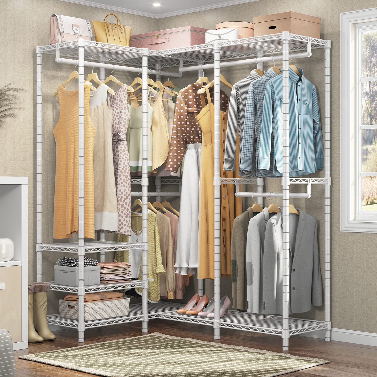 Hanging L Rack Snapklik.com : VIPEK L40 L Shaped Garment Rack Heavy Duty Clothes Rack ...