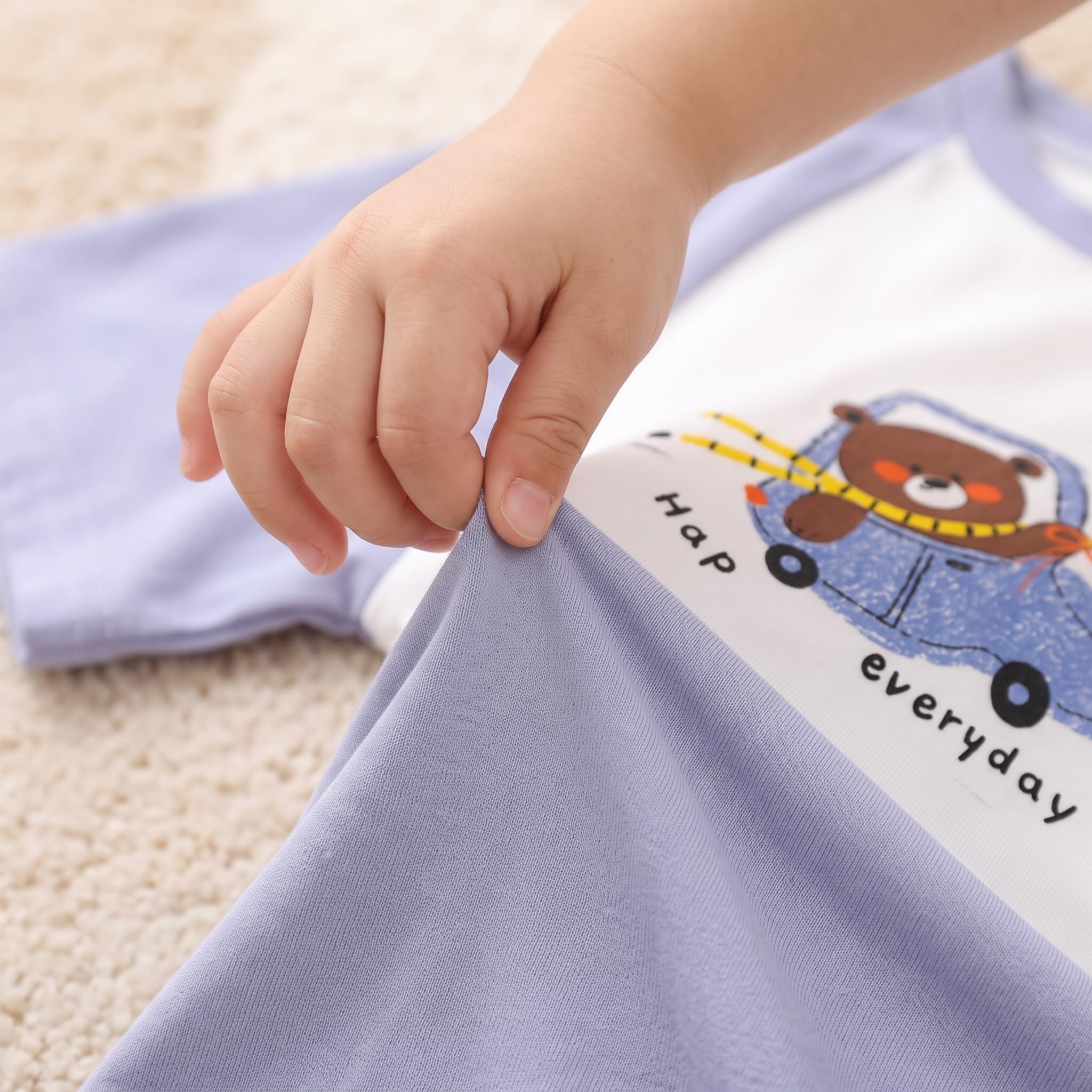 Pyjama Set | Atmungsaktive twäsche für Frühling | Schlafanzug für aus Modal & Viskose | für Jungen