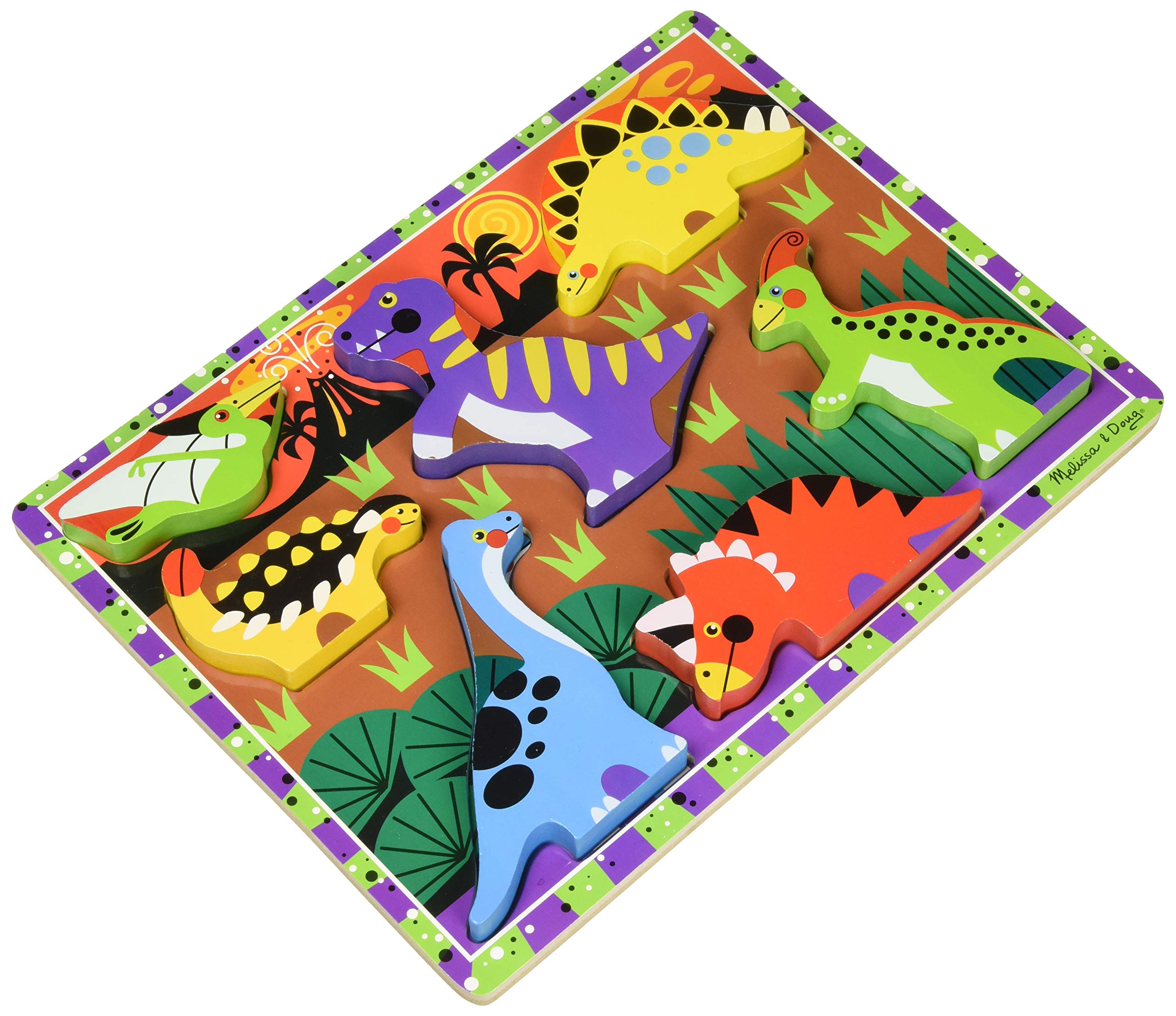 melissa and doug wooden dinosaur puzzle
