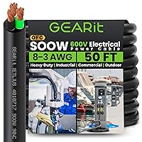 Vista 22 de GearIT Cable de alimentación portátil 14/4 14 AWG (100 pies – 4 conductores) SOOW 600V calibre 14 cable eléctrico para motor, luces portátiles