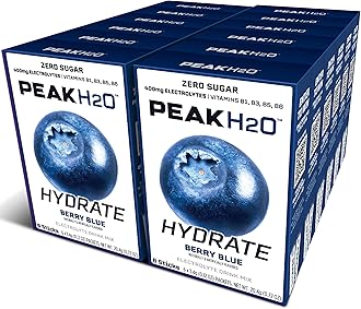 PeakH20 Electrolytes Powder Hydration Packets (Berry Blue)