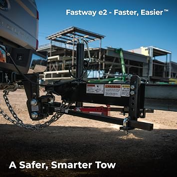 Fastway e2 2-Point Sway Control Trunnion Hitch, 92-00-1065, 10,000 Lbs Trailer Weight Rating, 1,000 Lbs Tongue Weight Rating, Weight Distribution Kit Includes Standard Hitch Shank, Ball is Included