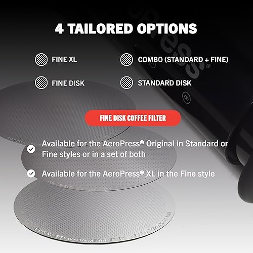 Vista 24 de Able Brewing filtro de café circular para cafeteras AeroPress Coffee y Espresso Maker - Acero inoxidable, reutilizable