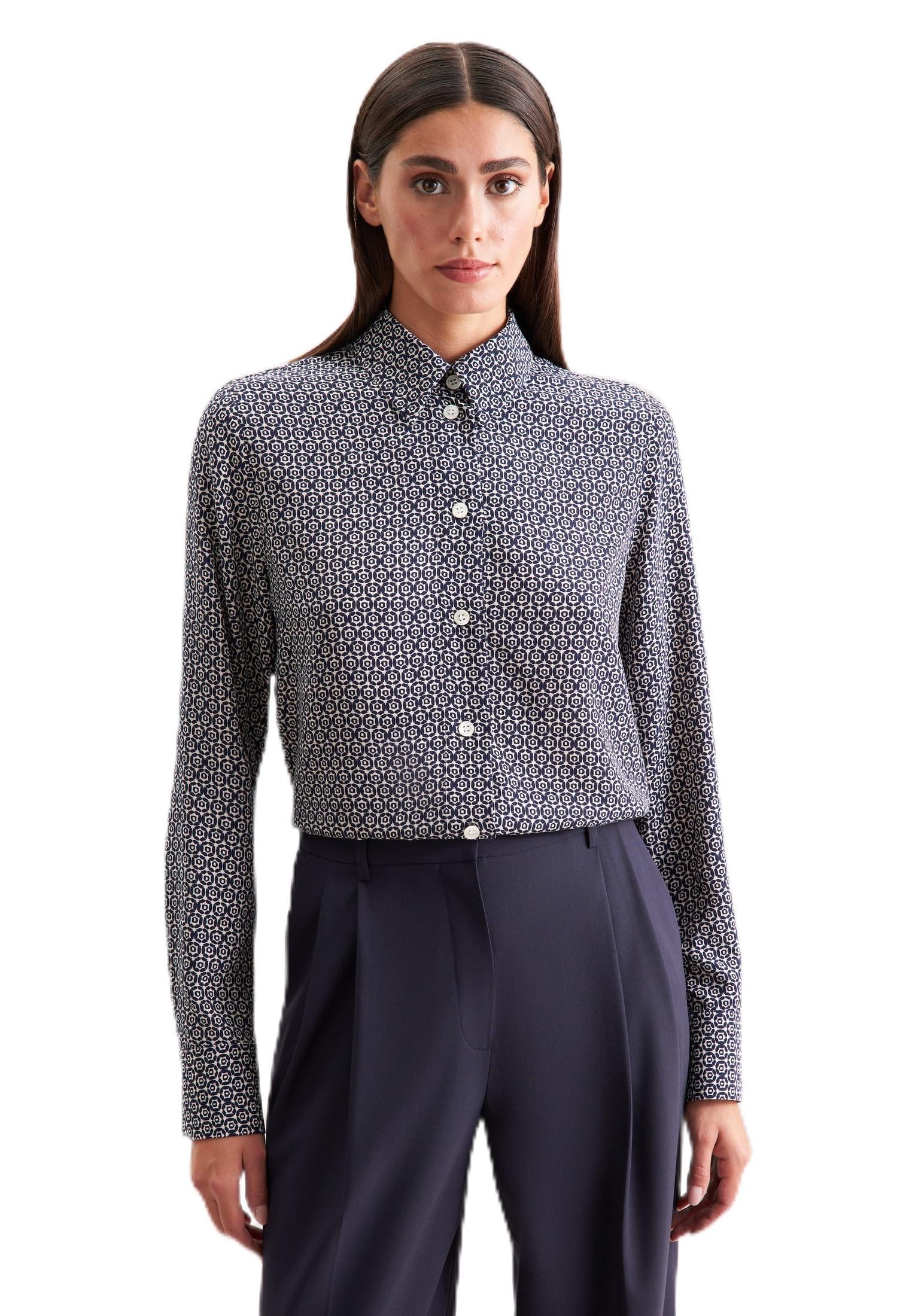 Seidensticker Damen Regular Fit Langarm Bluse Bluse