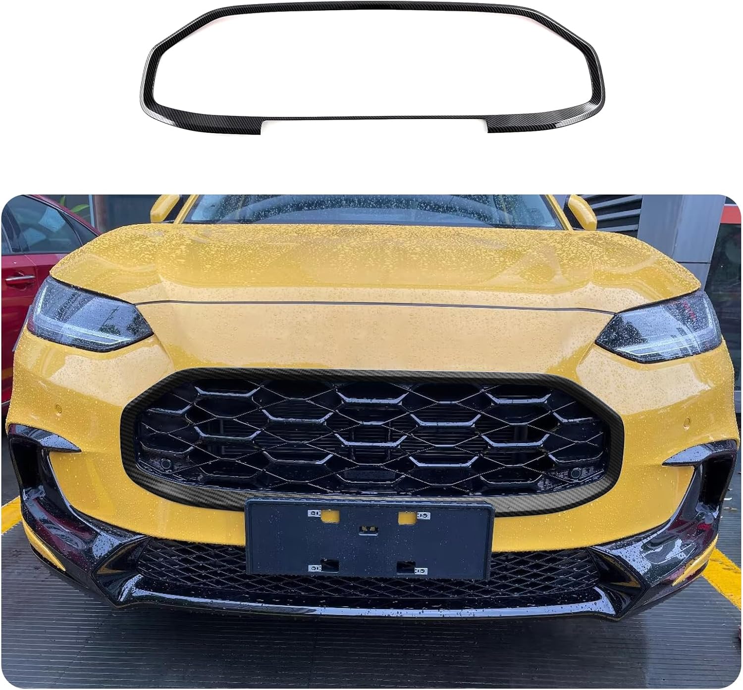 Car Accessories Fit for Honda New HR-V HRV 2023 2024 2025 2026 Front Grill Grille Strip Cover Molding Trim (Chrome) 1PC ABS