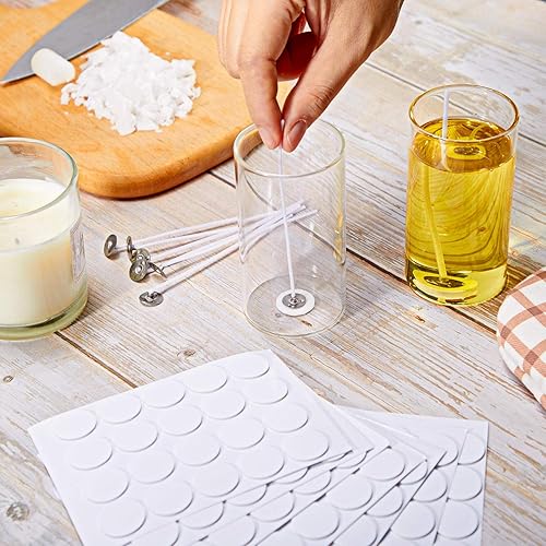 Miniatura 6 de 500 calcomanías de mecha de vela, calcomanías de cera para velas, pegamento a prueba de calor, pegamento que se adhiere de forma estable en cera