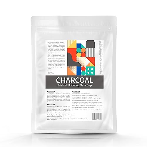 VILVIN Paquete de polvo de máscara de modelado Peel off de carbón - 2.2 libras - Mascarilla facial para el cuidado de la piel para calmar y