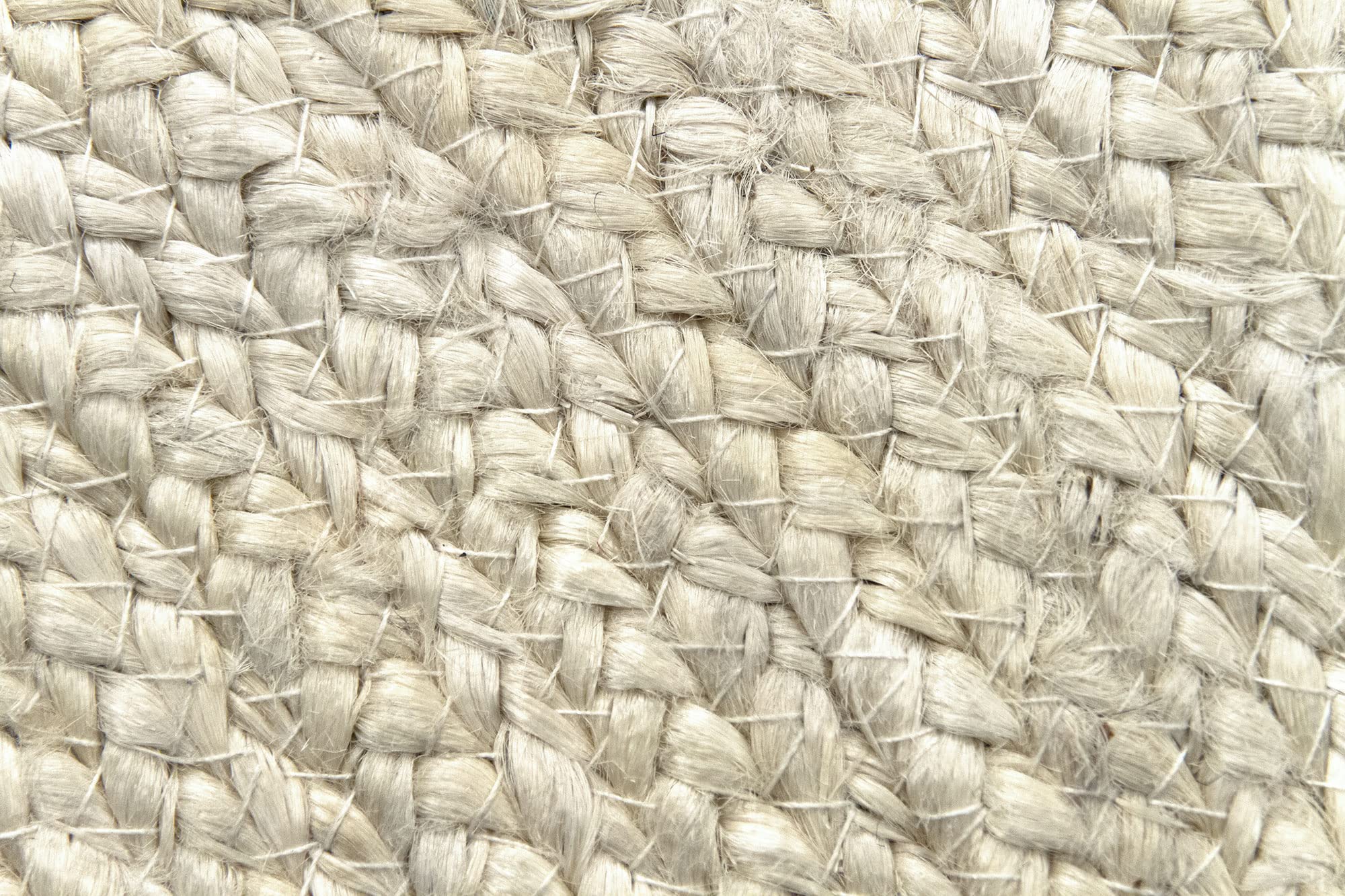 HAMID - Tappeto in Fibra di Juta Alhambra 100% Naturale Avorio Rotondo Intrecciato a Mano per Soggiorno, Sala da Pranzo, Camera da Letto, Corridoi (Avorio, 100x100 cm)