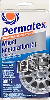 Permatex 09142 Wheel Restoration Kit - Silver - Easy-to-Use Do It Yourself Kit Repairs Unappealing Wheel Damage Including Curbside Rash, Corrosion, and Scuffs for Like New Appearance
