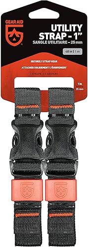Miniatura 13 de GEAR AID Correas de utilidad con hebilla de liberación lateral, seguro y comprimido para campamento, ciclismo, caza, equipo de navegación, varios