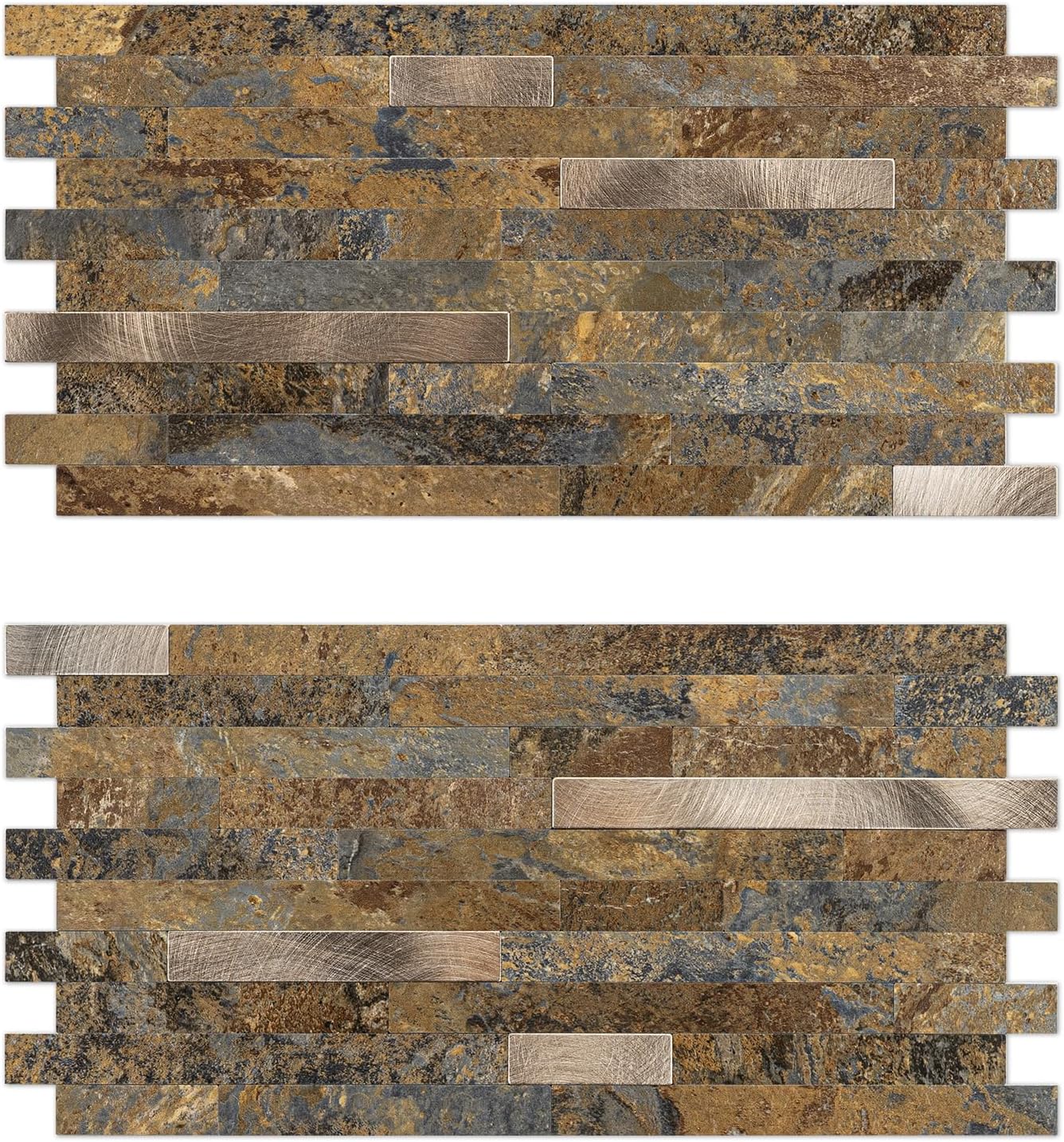 Peel and Stick Backsplash, 20-Sheet Peel and Stick Tiles 12.1" x 5.9" Stick on Backsplash PVC Wall Tile for Kitchen Fireplace