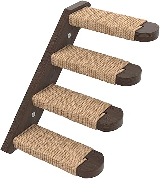 Cat Steps - Solid Rubber Wood Cat Wood - Wall Mounted Cats Shelves