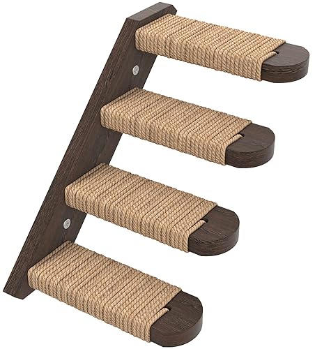 Skywin Cat Steps - Solid Rubber Wood Cat Stairs Great