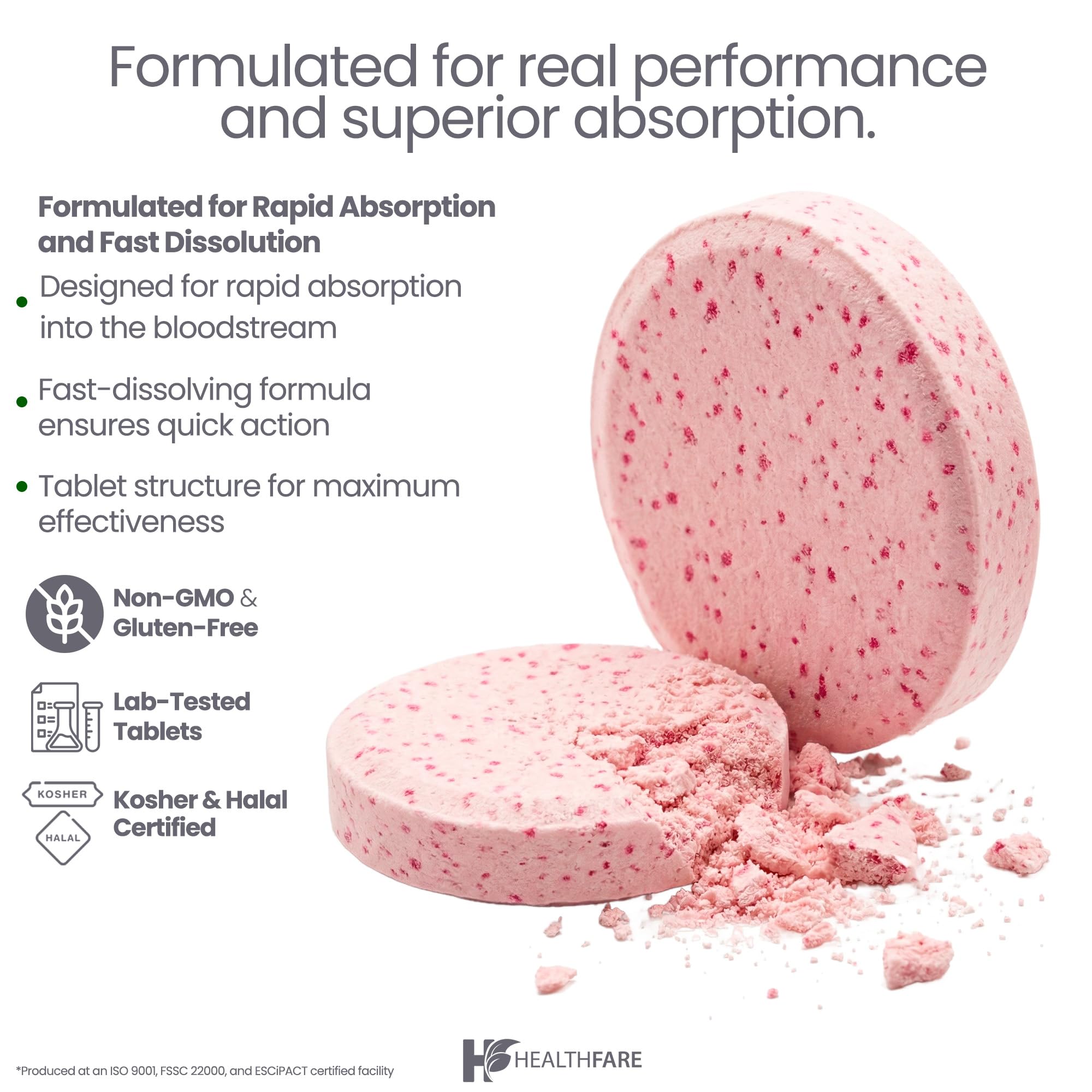 HealthFare Chromium Picolinate 1000mcg | 400 Vegan Tablets | High Absorption Mineral Supplement | Supports Healthy Sugar Metabolism & Nutrient Absorption | Non-GMO, Gluten-Free | Made in USA — Amazon image 4