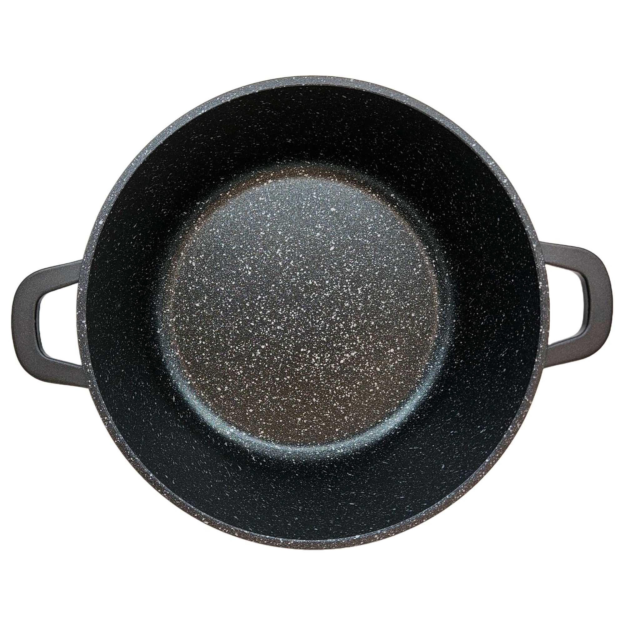 briebe Black Titanium garnek do gotowania do kuchni, indukcyjny, powłoka nieprzywierająca, tytan, 32 cm, odlew aluminiowy, powłoka bez PFOA, szklana pokrywka, uchwyty silikonowe, szkło ceramiczne, gaz