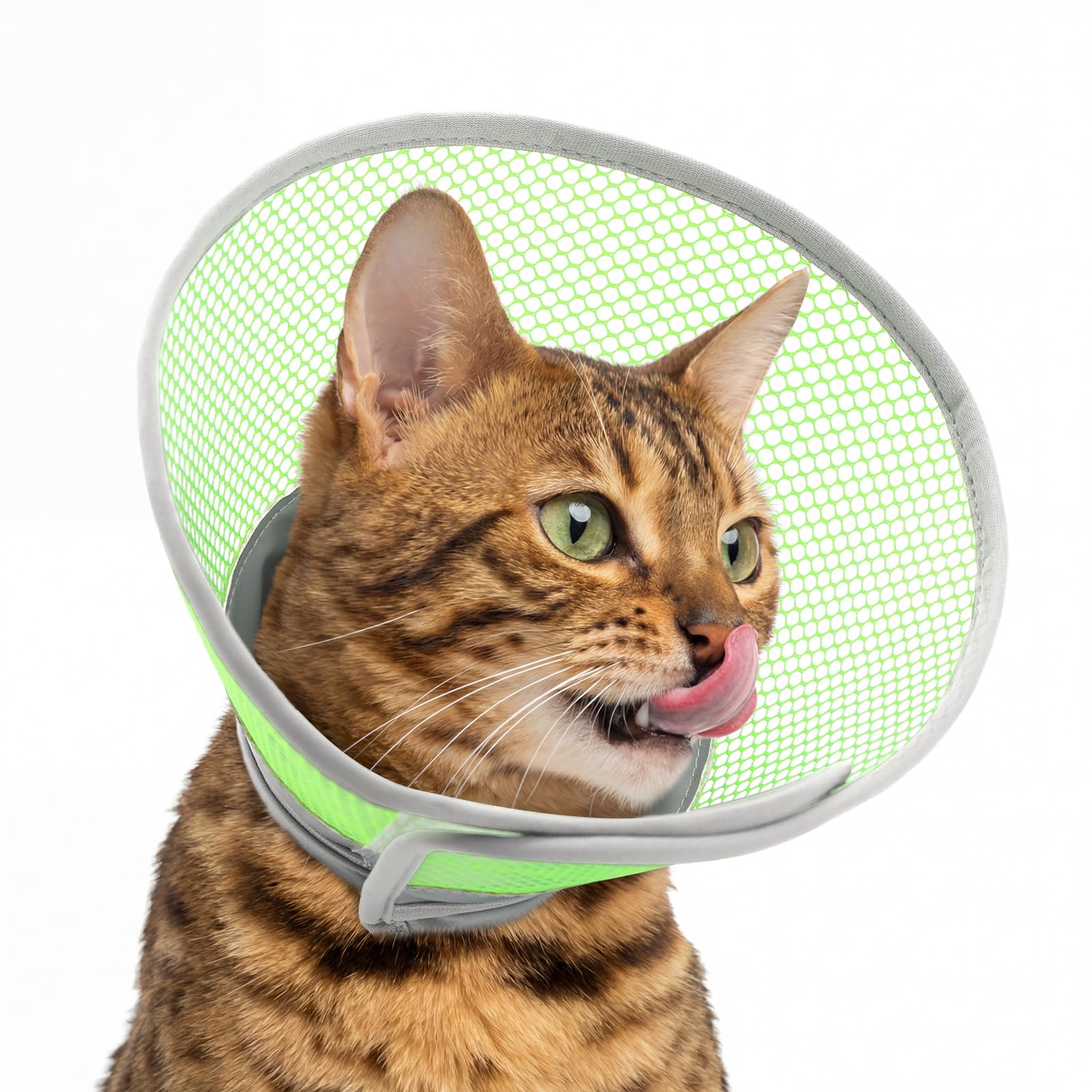 Supet Adjustable Waterproof Cat Cone Collar After Surgery to Stop Licking