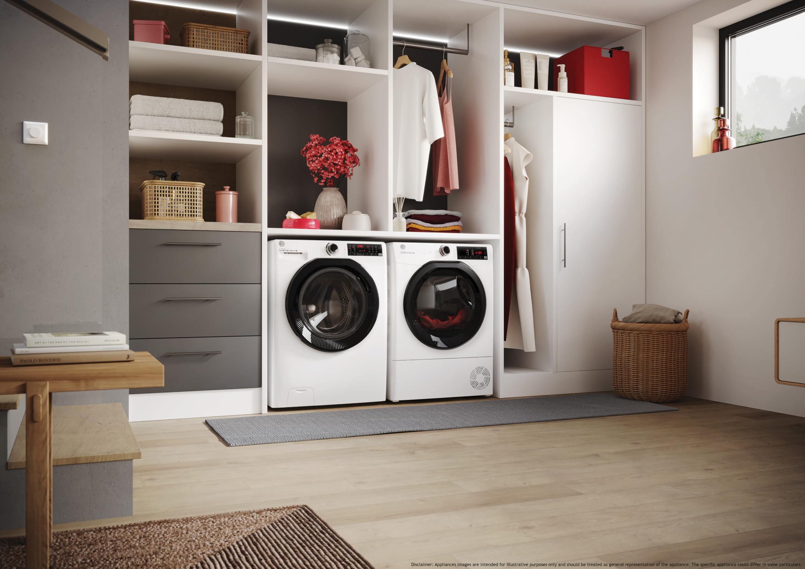 Hoover H-DRY 350 Freestanding Heat Pump Inverter Tumble Dryer, 9 Kg, Class A+++, Wi-Fi & Bluetooth, Four Drying Levels, Aquavision & Advanced Care, White, 59.6x60.4x85 cm - HRE H9A3TBE-80/N — view 6