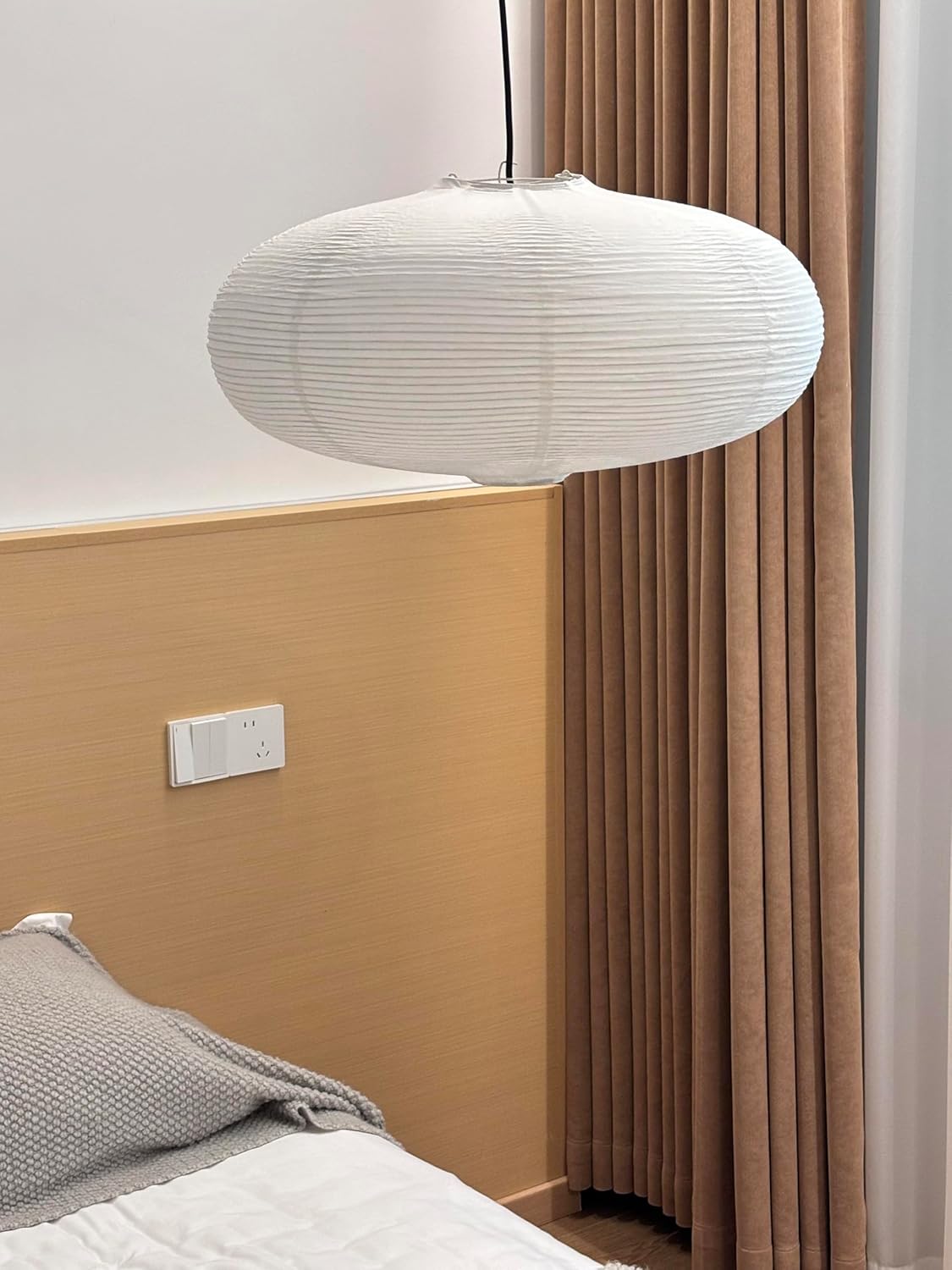 (19.69'') Paper Lantern Shades, Pendant Oblate Paper Lampshade, White Big Chinese Lantern, Hanging Lighting Shade, Decor for wedding